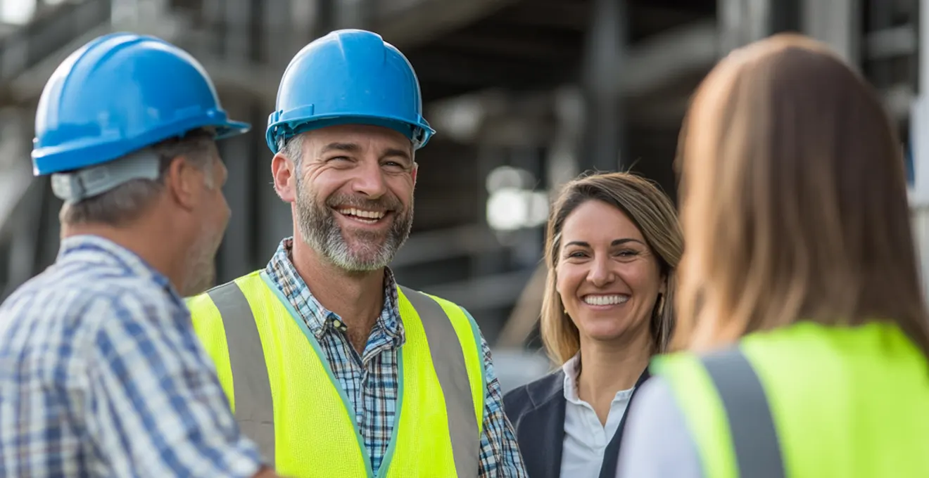 Main consultant un certificat de qualification Qualibat posé sur un bureau avec documentation de chantier patrimonial en arrière-plan